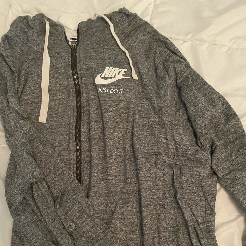 Nike Women's Vintage Full Zip Hoodie Heather Grey